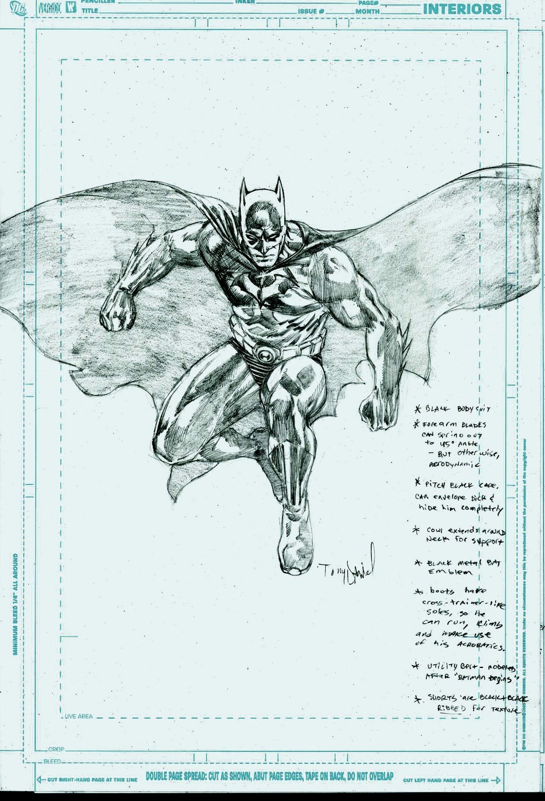 Batman character design sketch