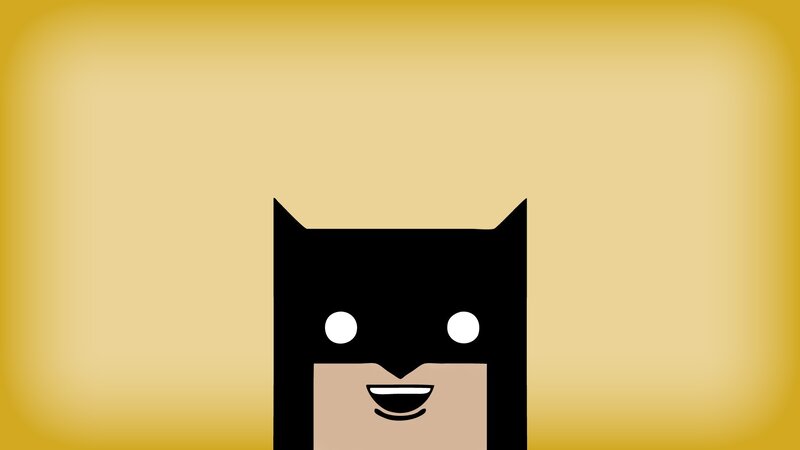 Batman Character Face — Black, Playful