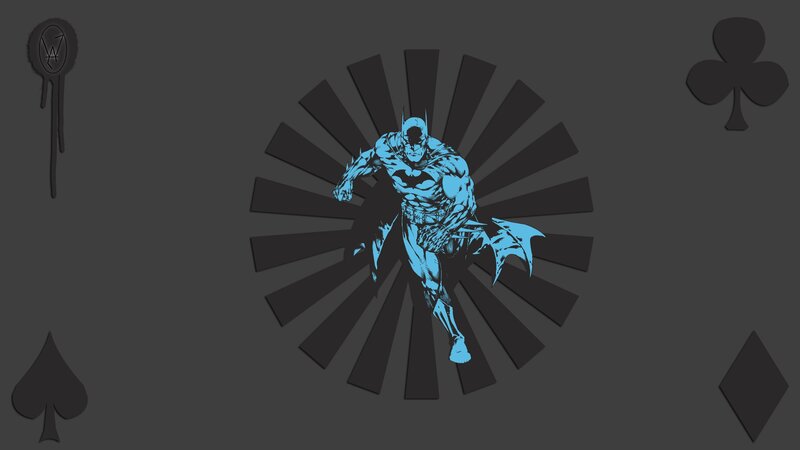Batman Character Illustration — Blue, Dramatic
