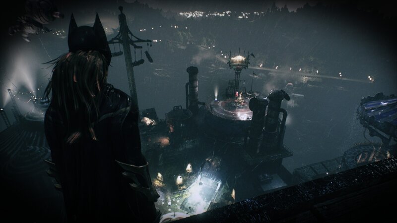 Batman Character Overlooking City