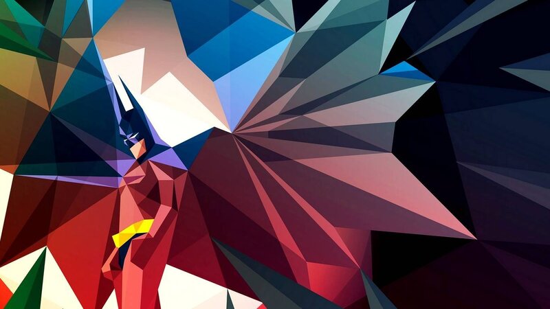 Batman Character — Red, Dramatic, Digital Art, Cape, Mask, Cowl