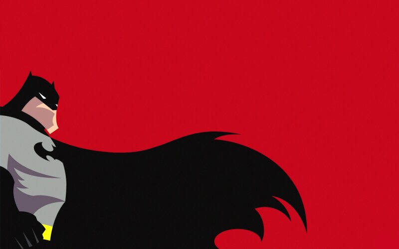 Batman Character — Red, Dramatic, Digital Art, Cape