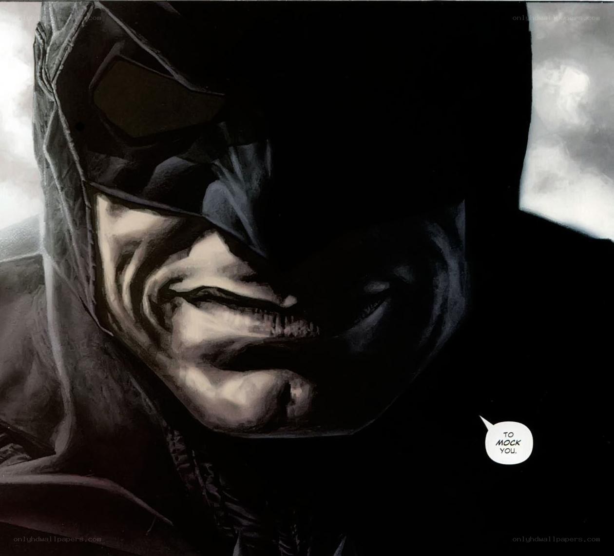 Batman close-up with speech bubble