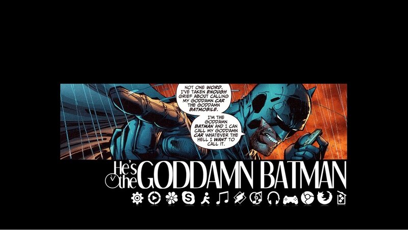 Batman comic panel with text