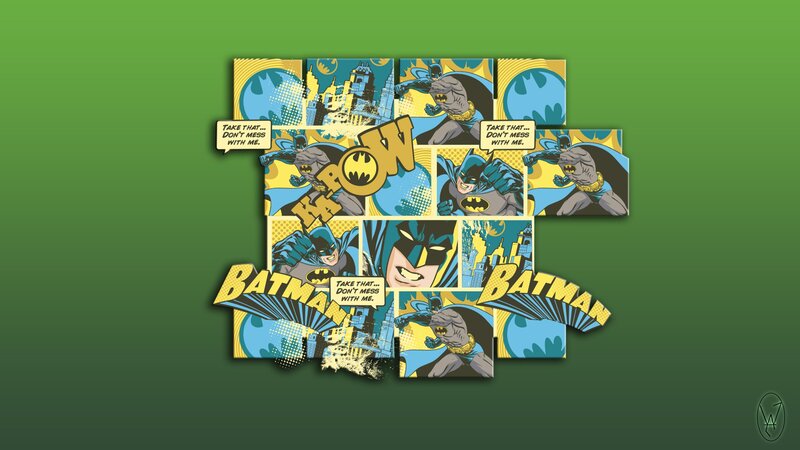 Batman Comic Panels — Green