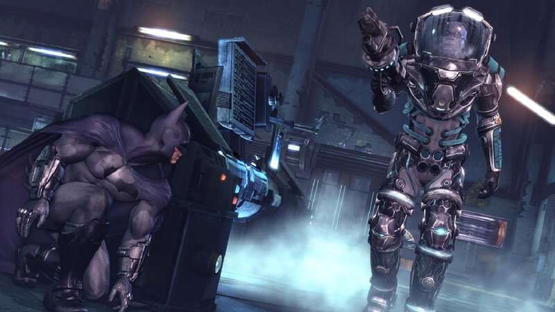 Batman Confronting a Robot