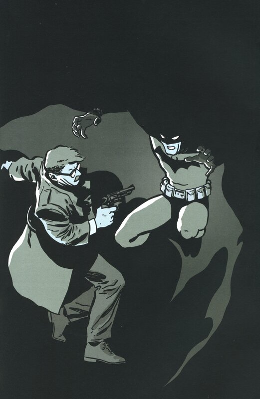 Batman confronts a gunman