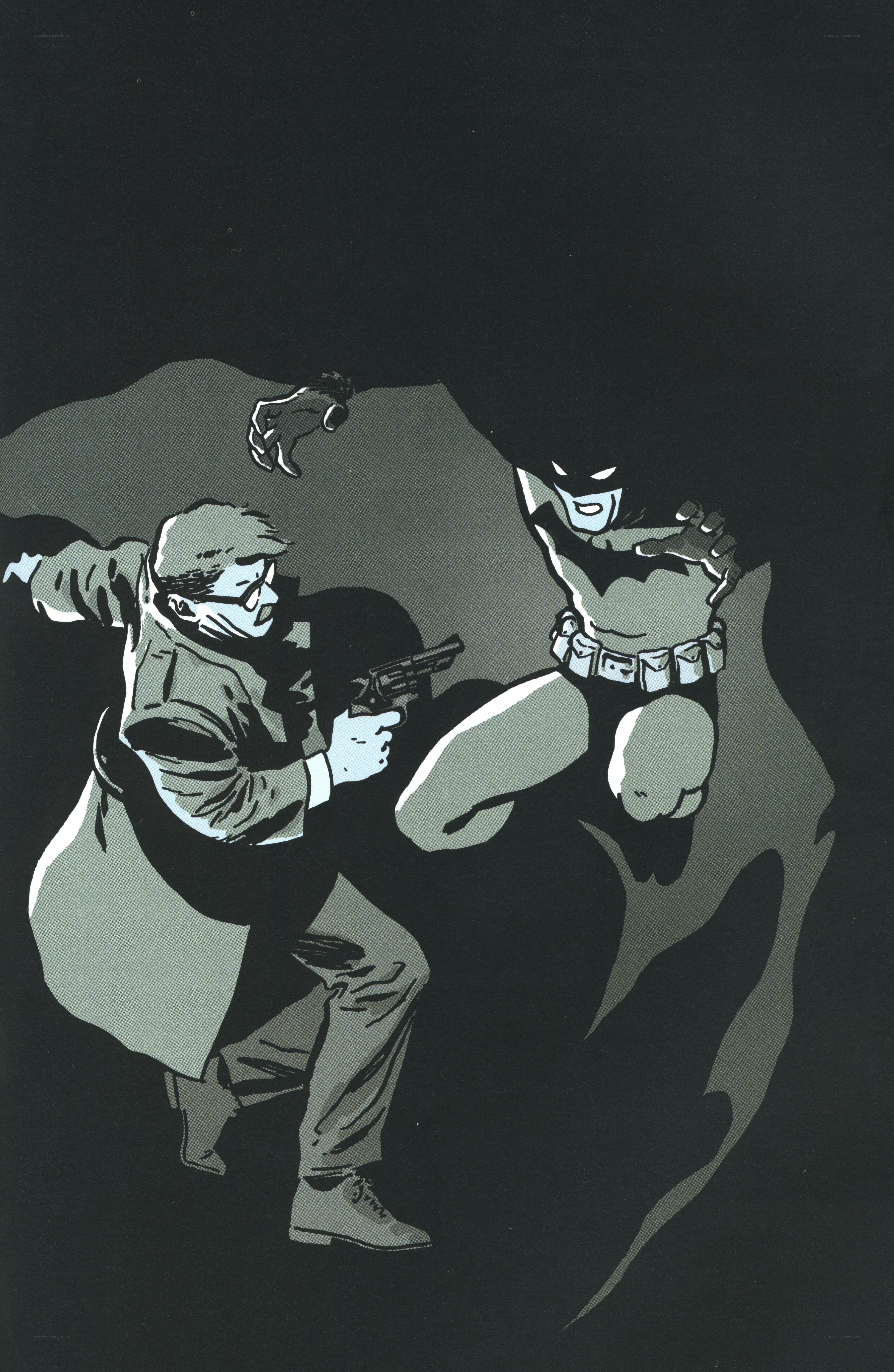 Batman confronts a gunman