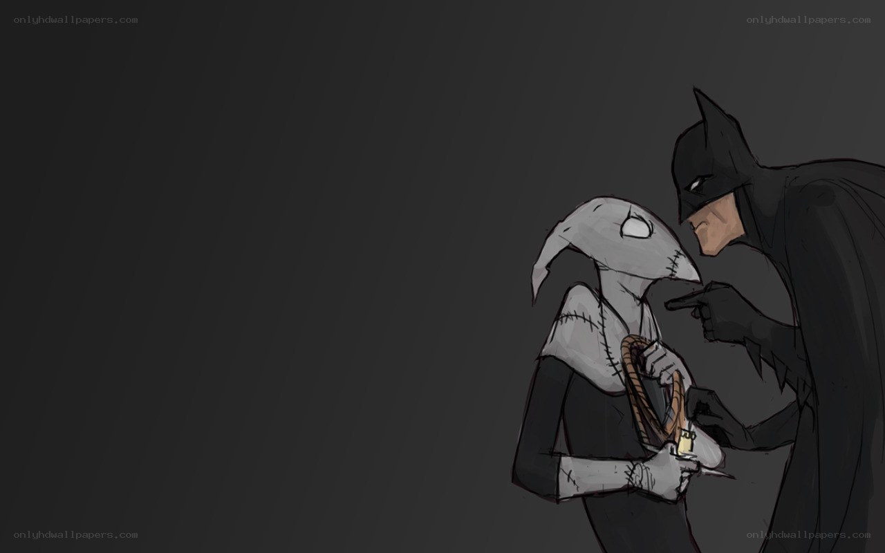 Batman confronts a stitched figure
