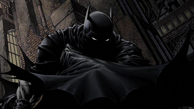 Batman Crouching in Alley — Black