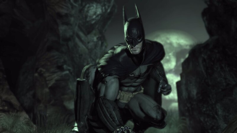 Batman Crouching in Cave — Black