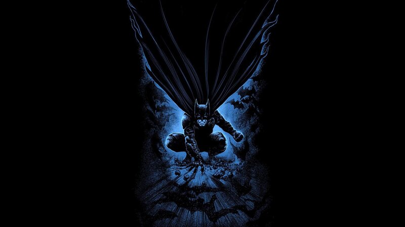 Batman Crouching in Cave