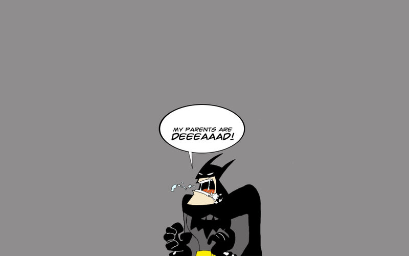 Batman crying about parents