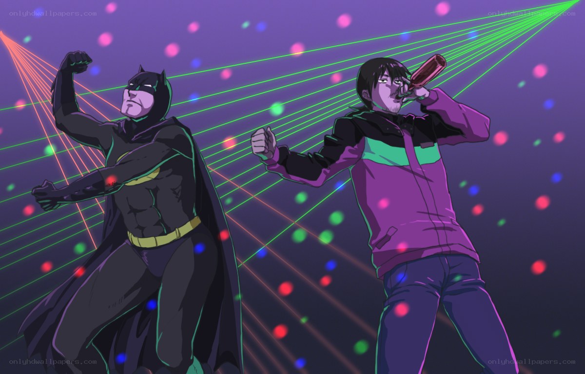 Batman dancing in a club