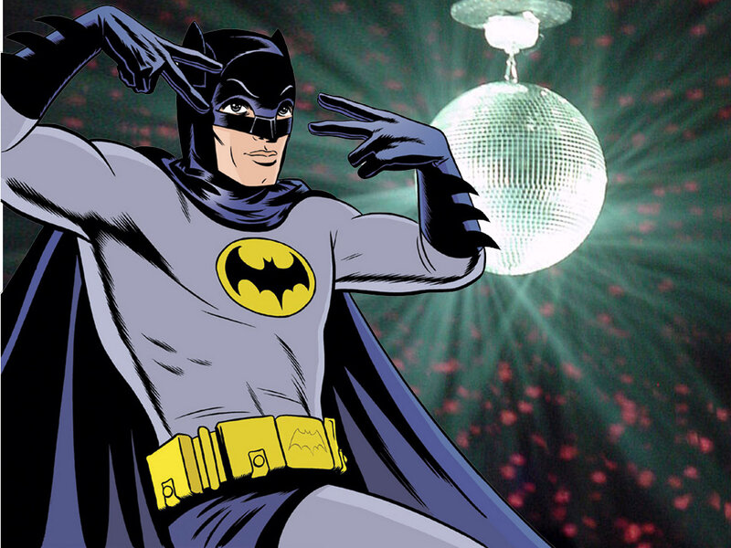 Batman dancing with disco ball