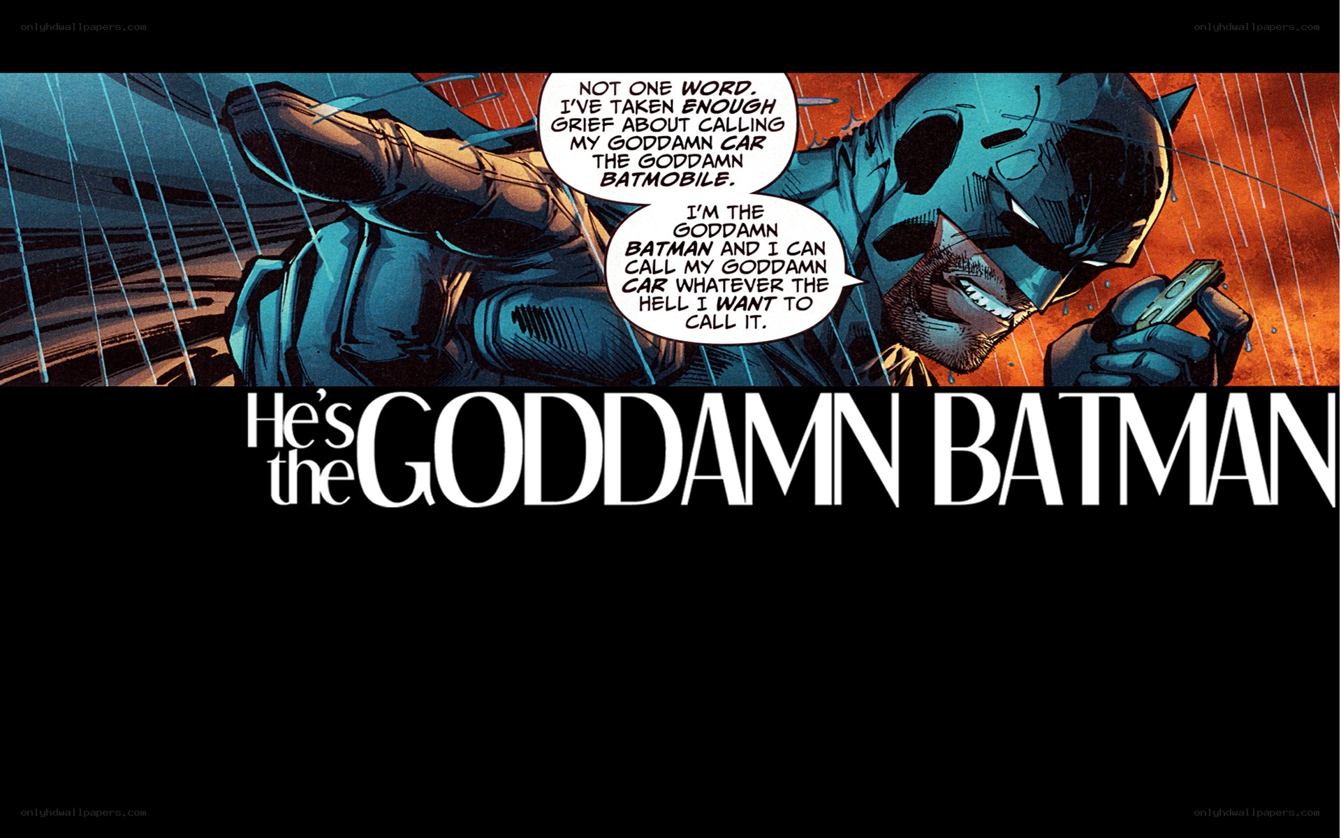 Batman declares himself the goddamn Batman