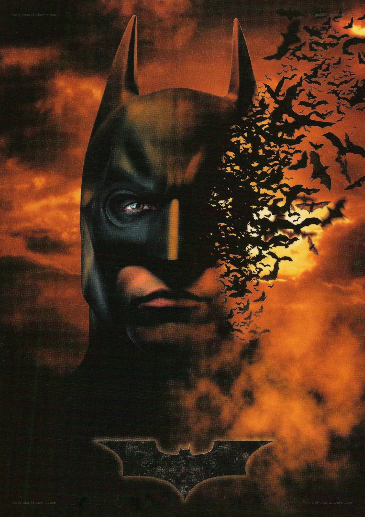 Batman face with bats