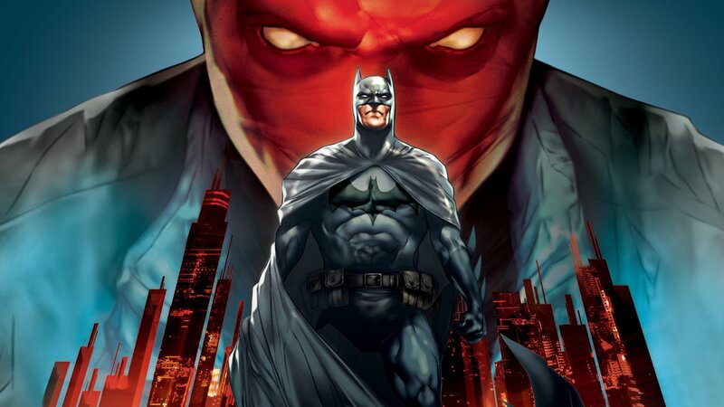 Batman Facing Red Hood — Dramatic, Night