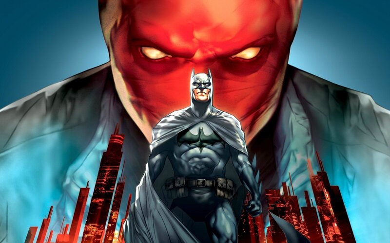 Batman Facing Red Hood — Dramatic