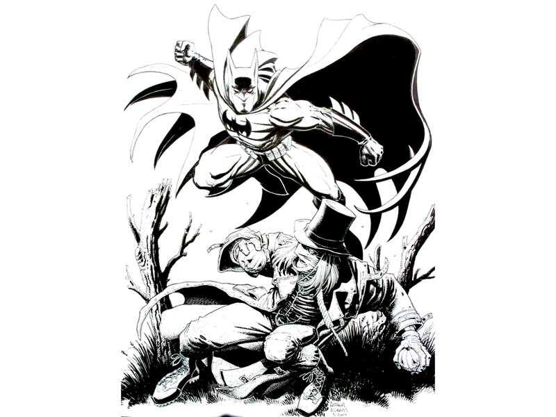 Batman Fighting a Villain
