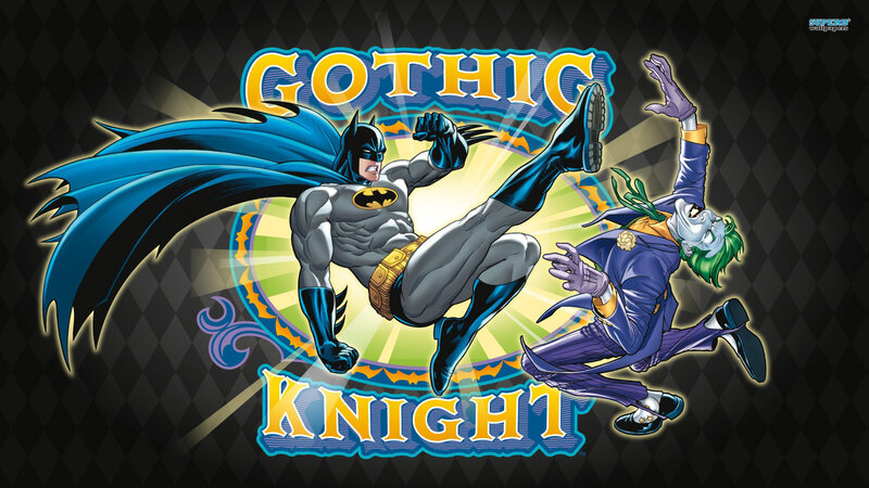 Batman Fighting Joker — Blue