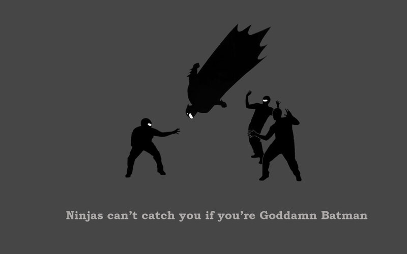 Batman Fighting Ninjas
