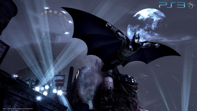 Batman Flying over City — Black, Dramatic, Night, Digital Art, Moon