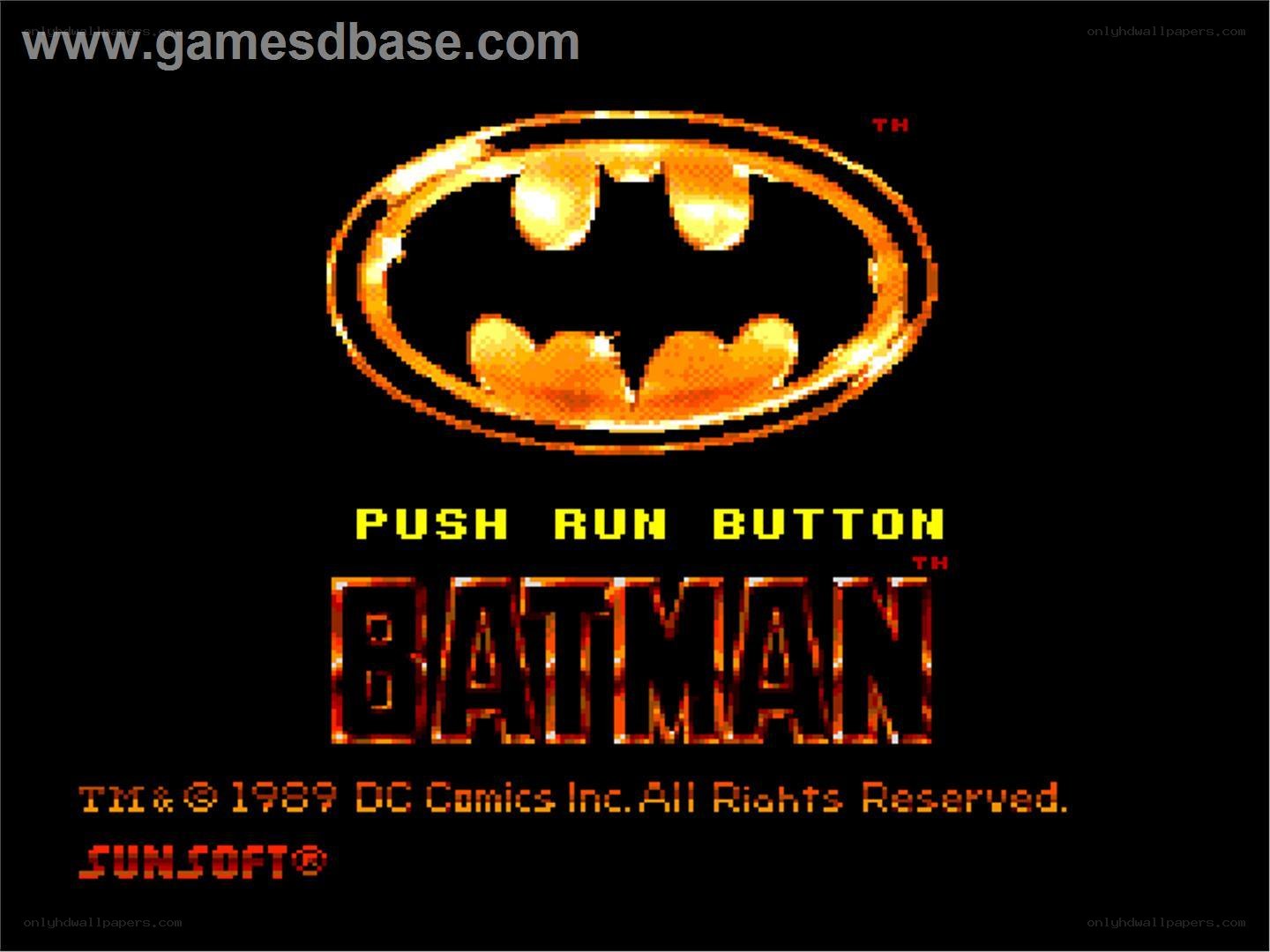 Batman game title screen