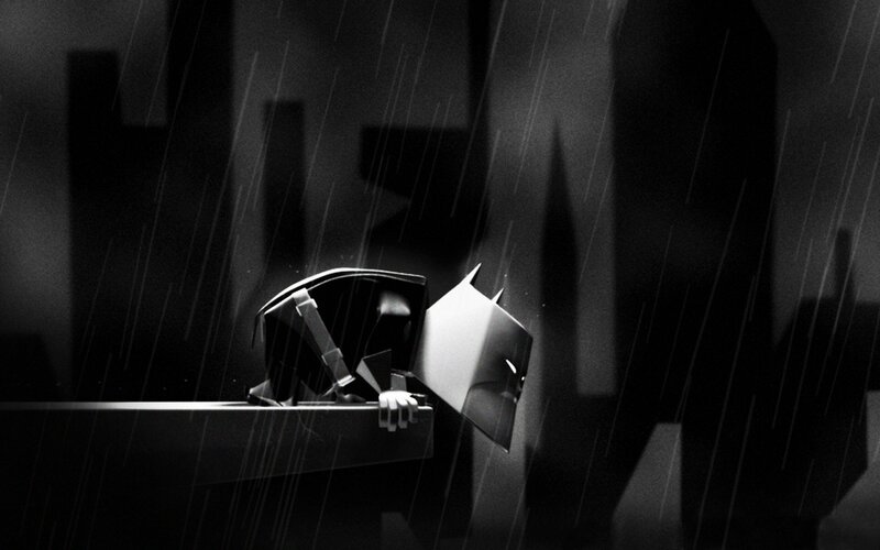 Batman Helmet in Rain
