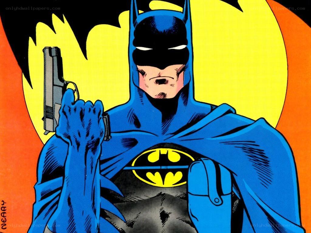Batman holding a gun