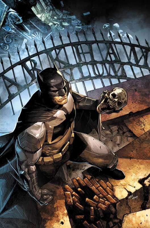 Batman Holding a Skull