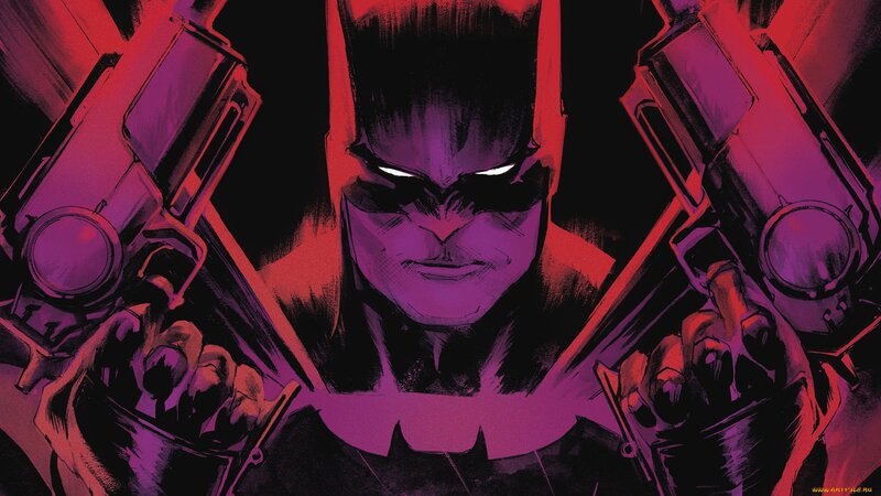 Batman Holding Guns