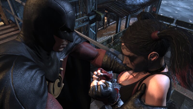 Batman Holding Harley Quinn