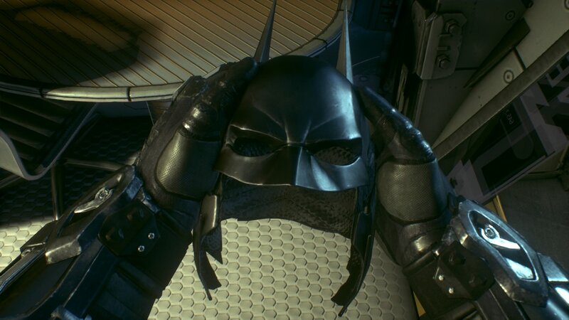 Batman Holding Helmet