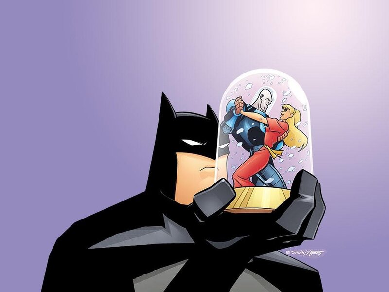 Batman Holding Snow Globe