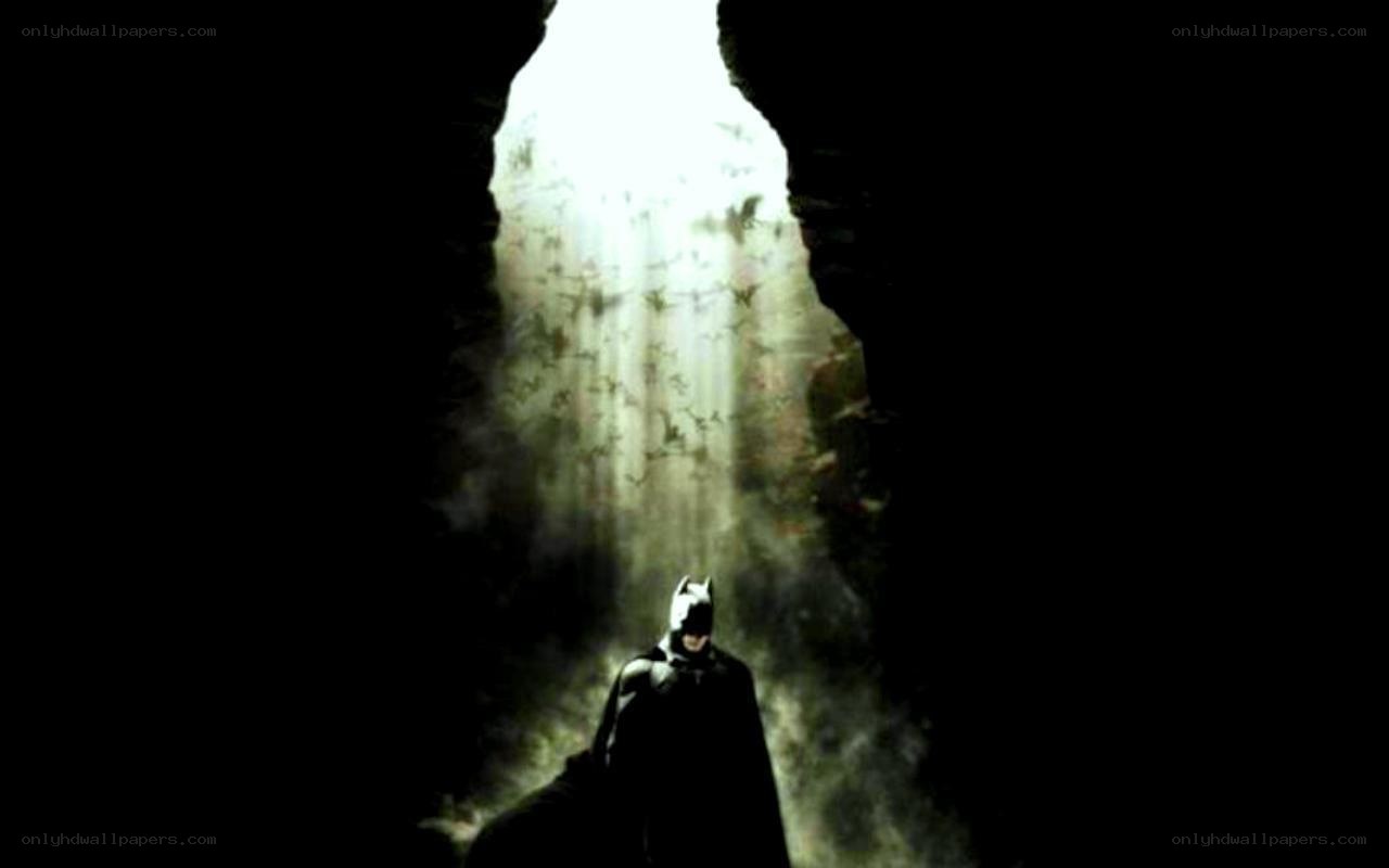 Batman in a cave with bats