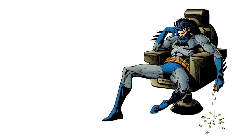 Batman in a chair