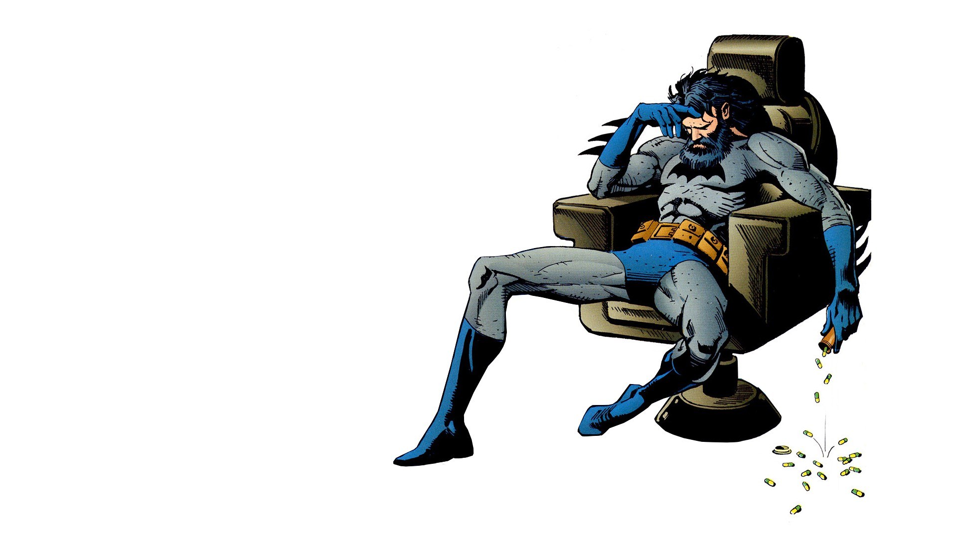 Batman in a chair
