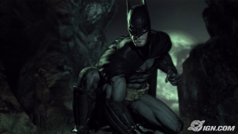 Batman in a dark cave