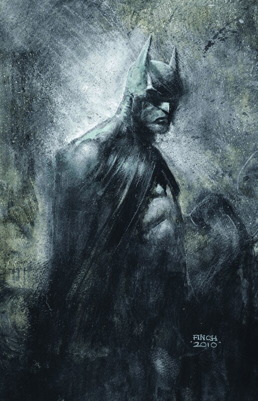 Batman in a dark cave