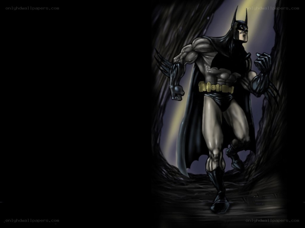 Batman in a dark cave