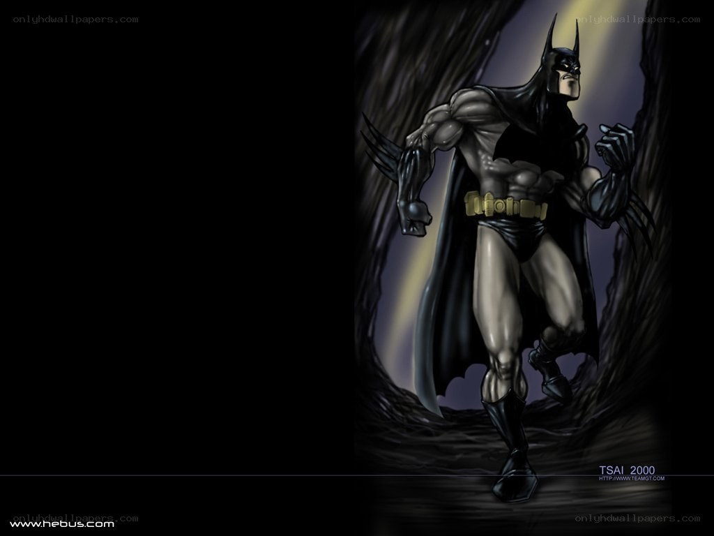 Batman in a dark cave