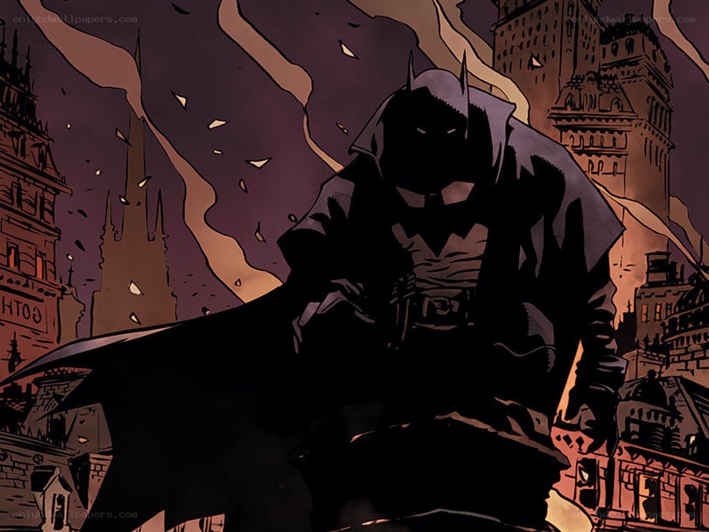 Batman in a dark city