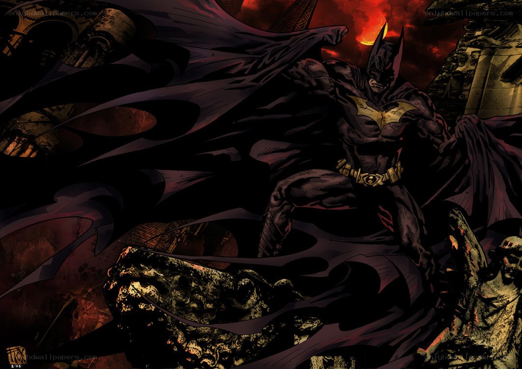 Batman in a dark city