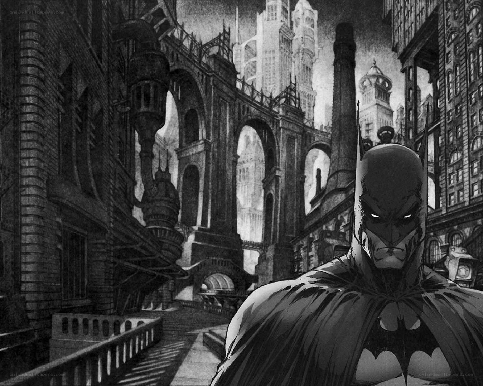 Batman in a dark city