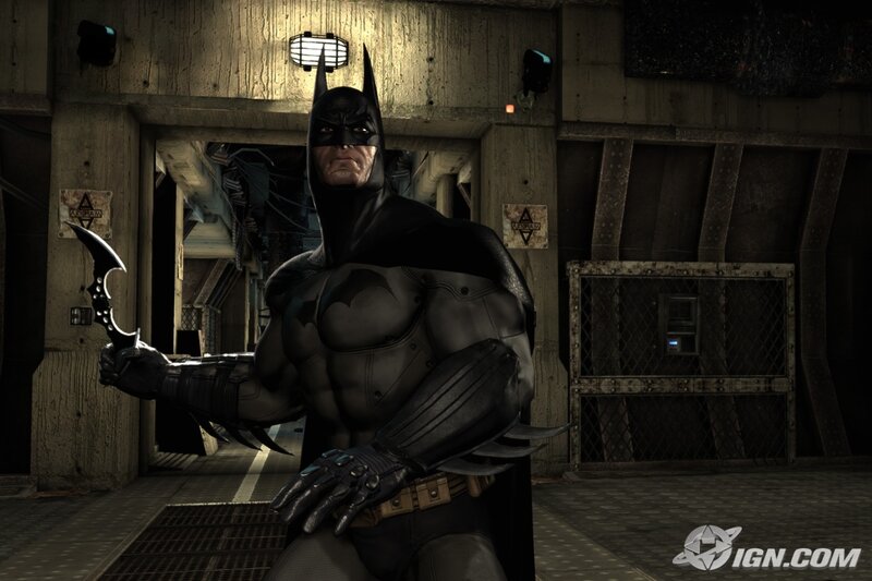 Batman in a dark corridor