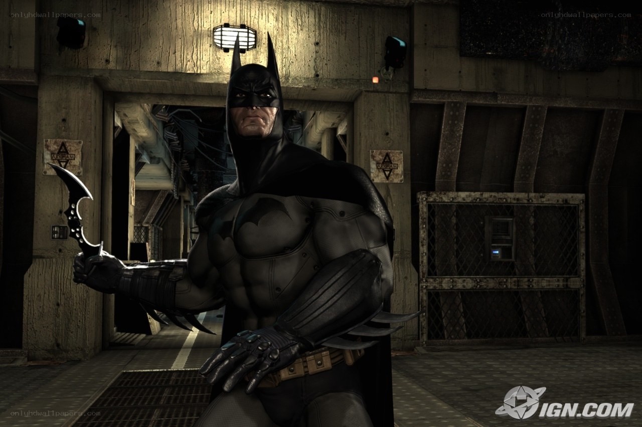 Batman in a dark corridor
