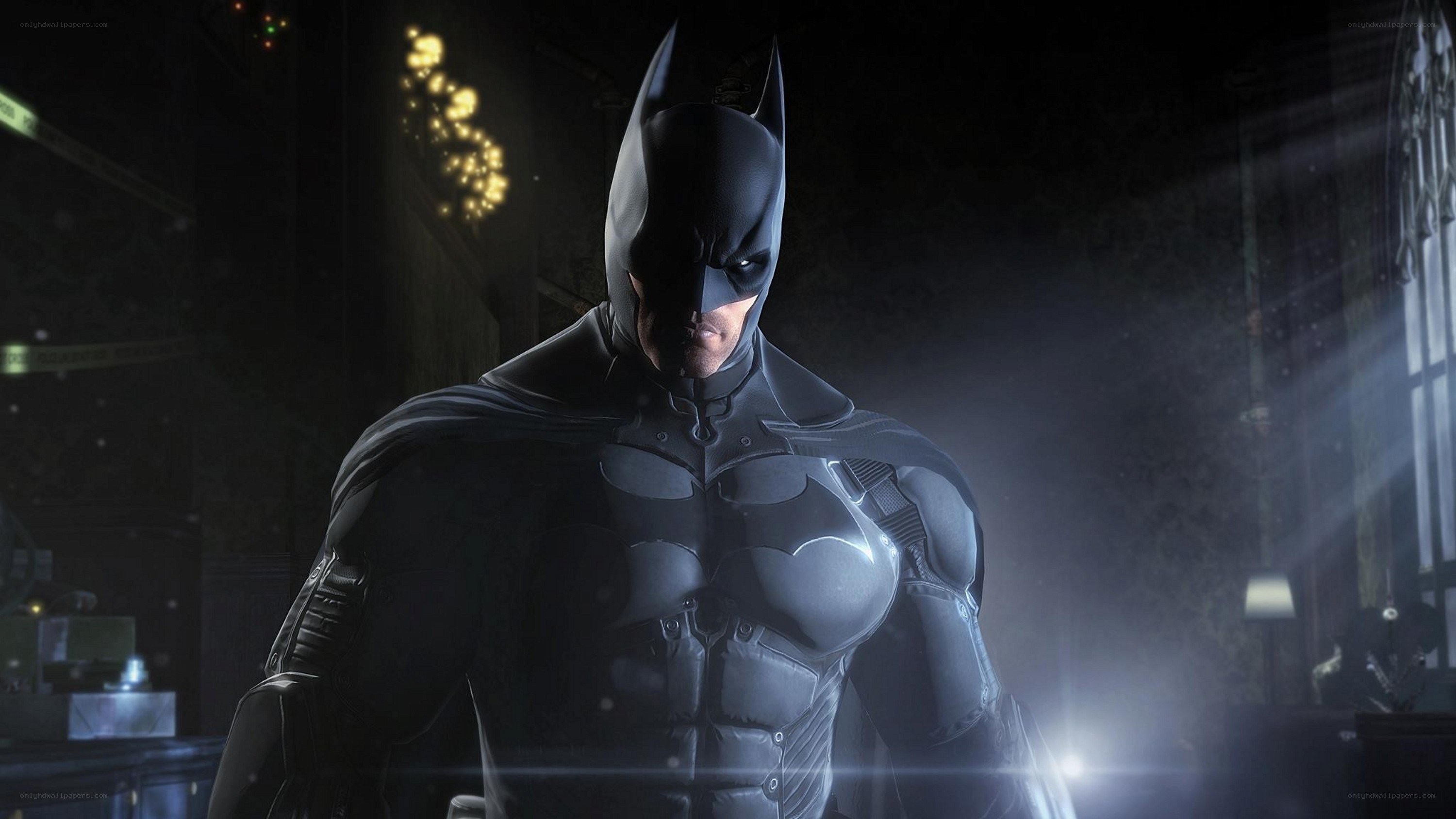 Batman in a dark room