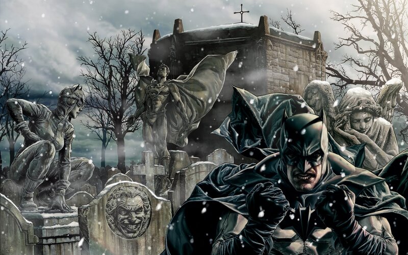 Batman in a Graveyard