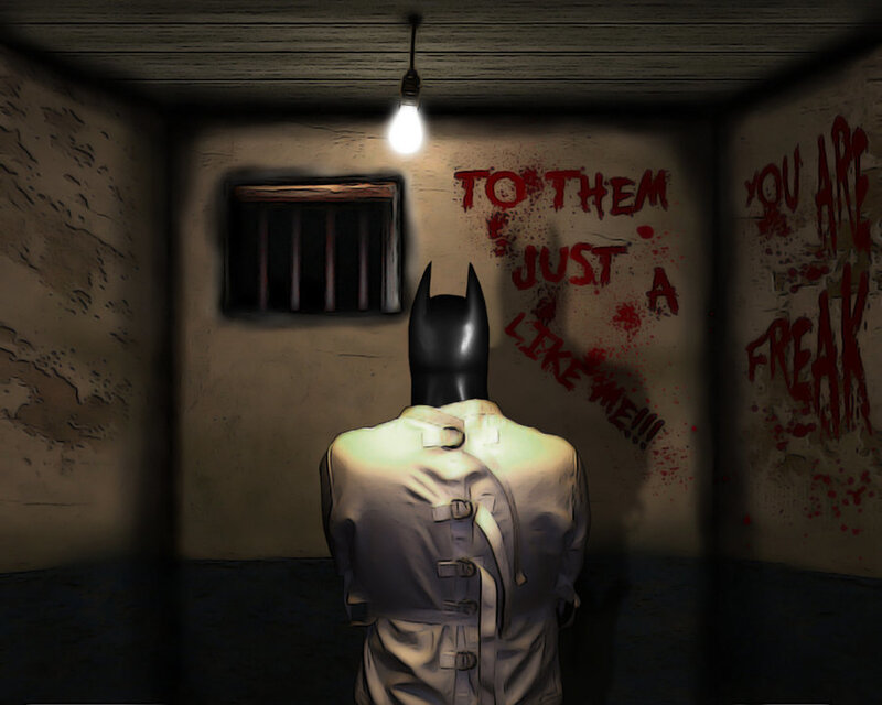 Batman in a padded cell